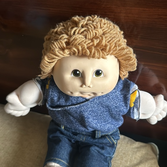 Vintage 1989 Cabbage Patch Kids Popcorn beige Hair Boy - Picture 1 of 7